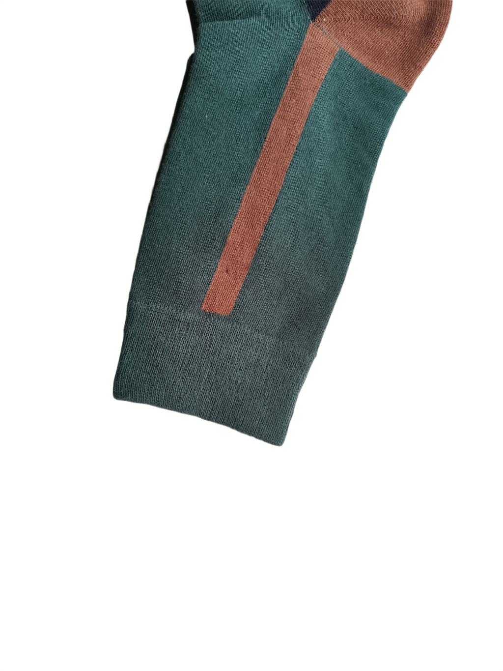 Dark Green and Black Patchwork Crew Socks