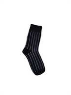 Black Striped Crew Socks