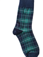 Green Checkered Crew Socks