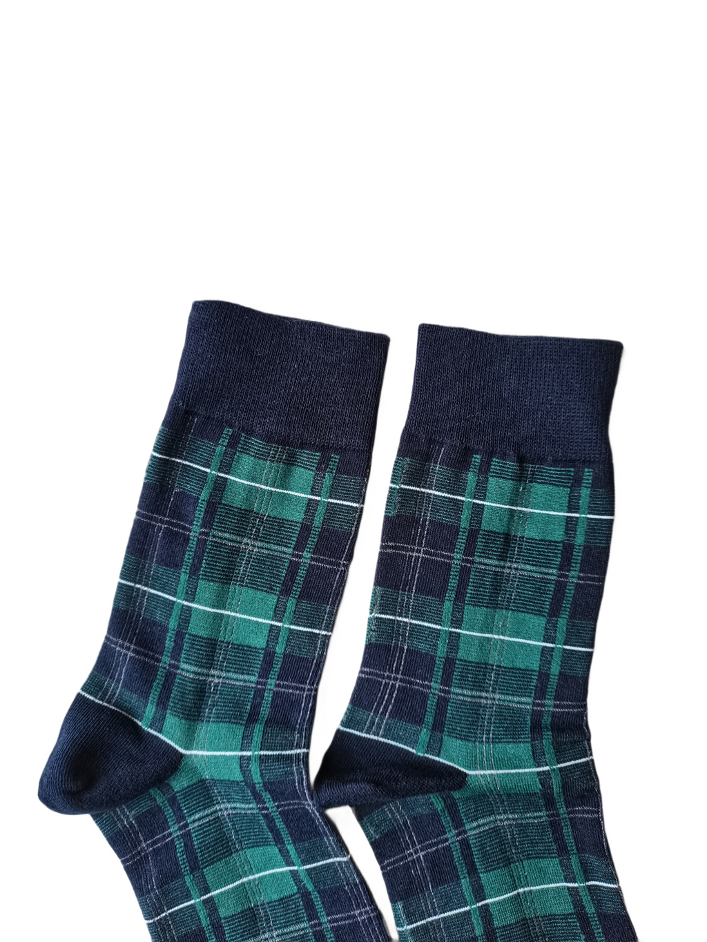 Green Checkered Crew Socks