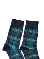 Green Checkered Crew Socks