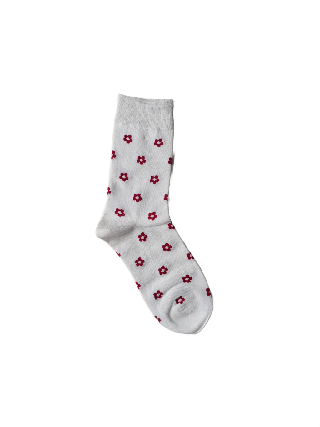 Tiny Floral Print Crew Socks for Women