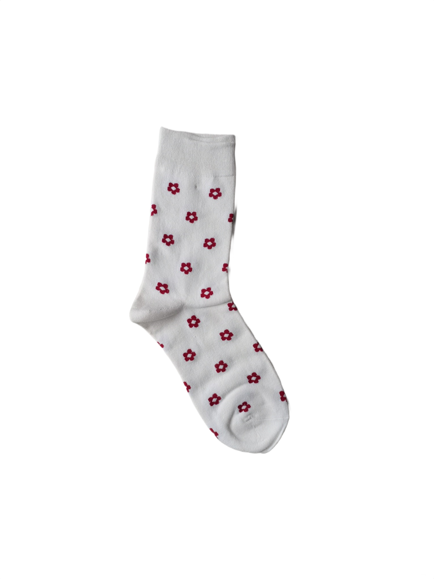 Tiny Floral Print Crew Socks for Women