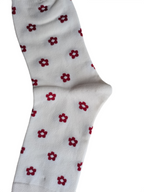 Tiny Floral Print Crew Socks for Women