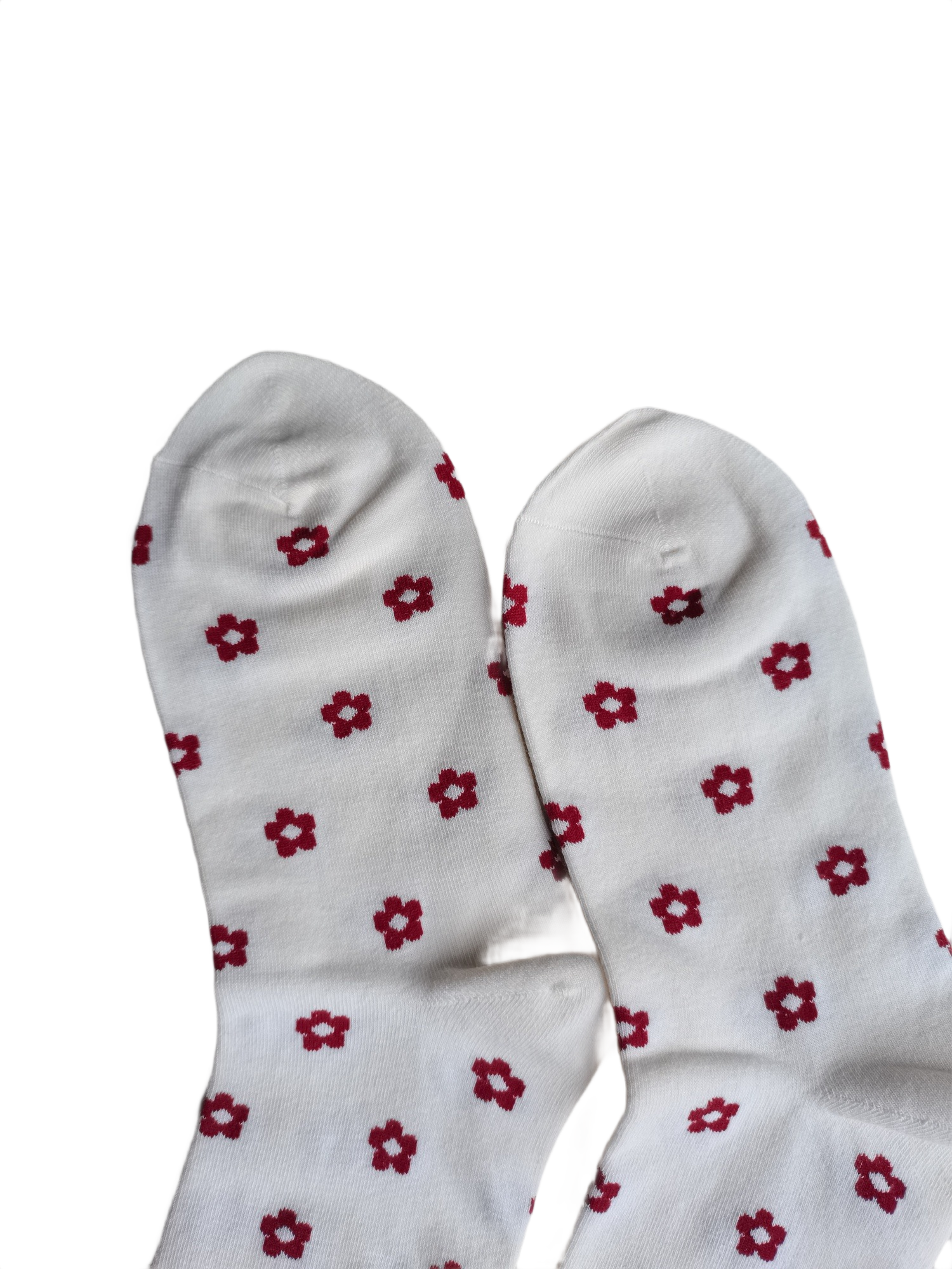 Tiny Floral Print Crew Socks for Women