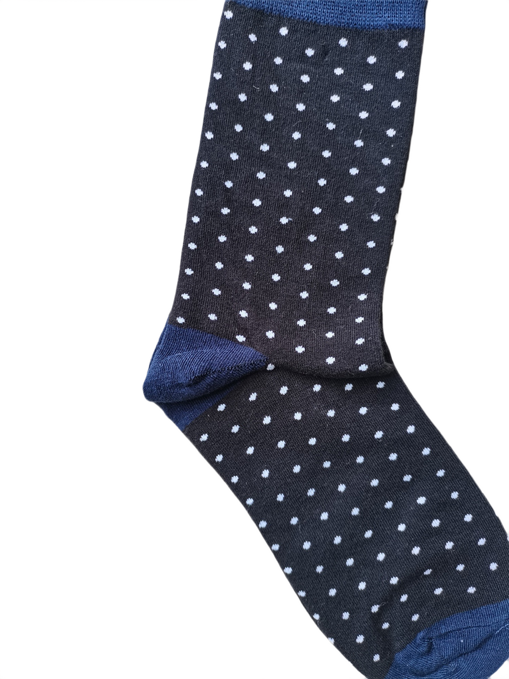 Black Polka Dot Crew Socks