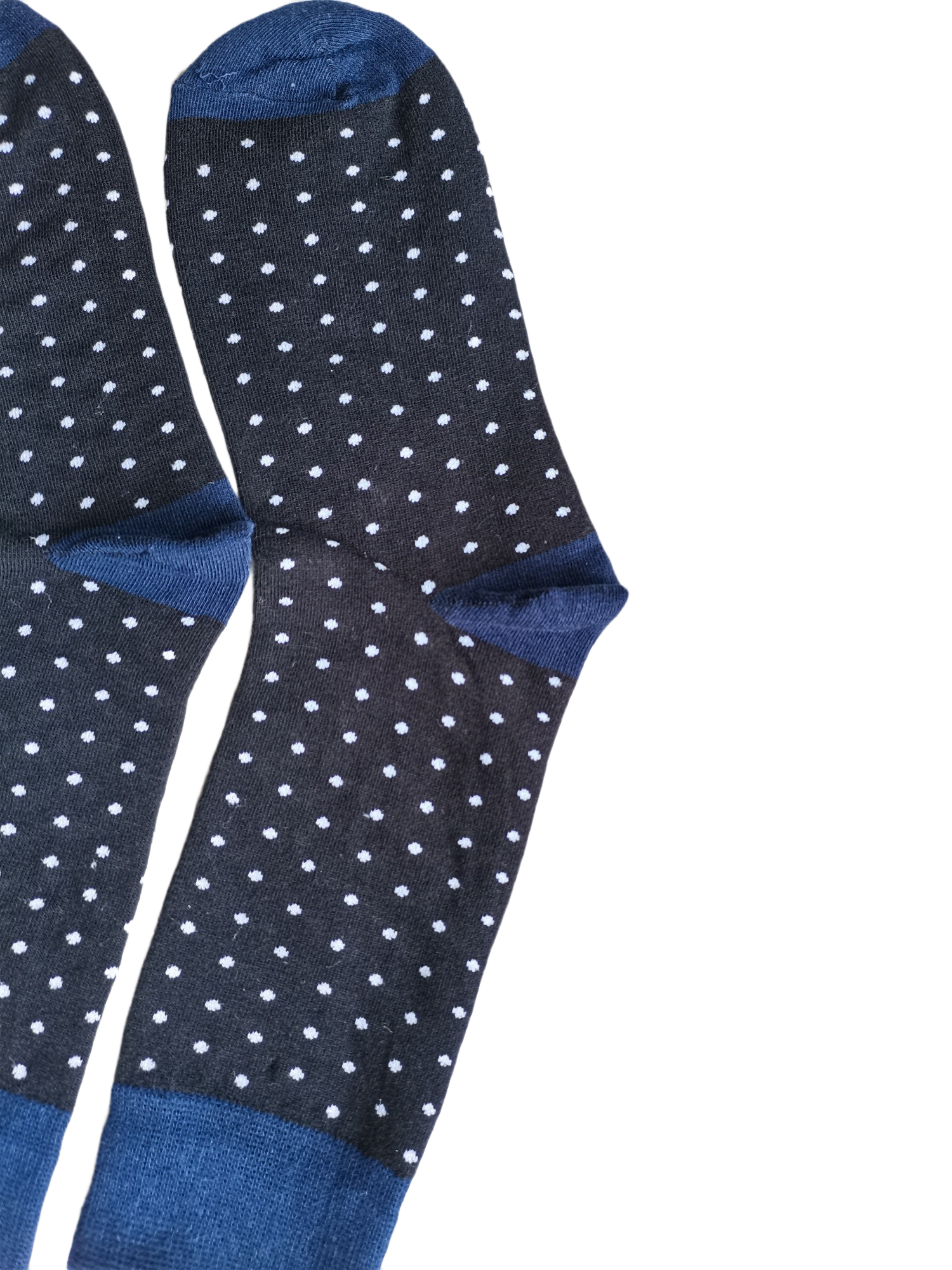 Black Polka Dot Crew Socks