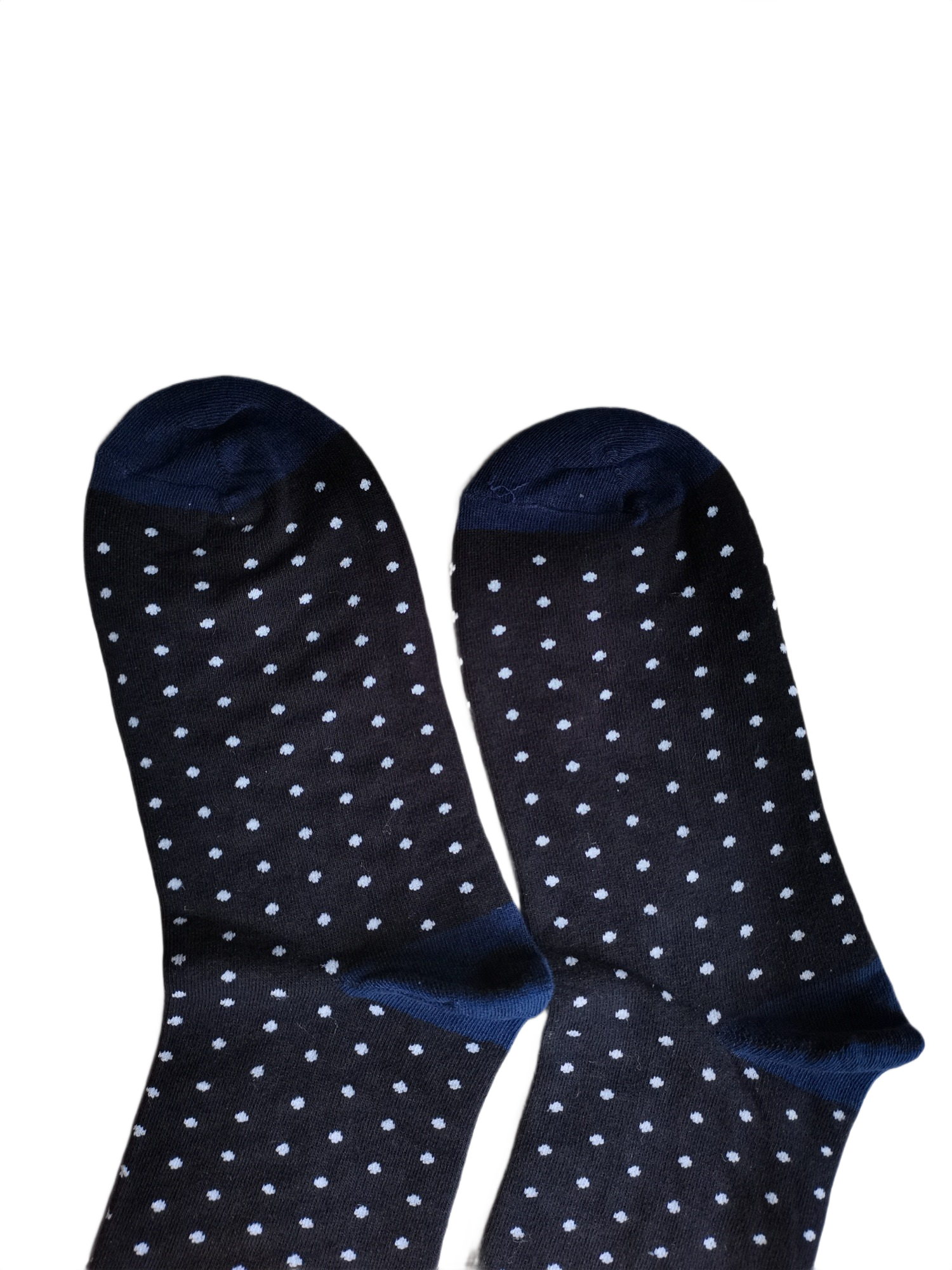 Black Polka Dot Crew Socks