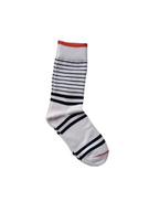 White Striped Crew Socks