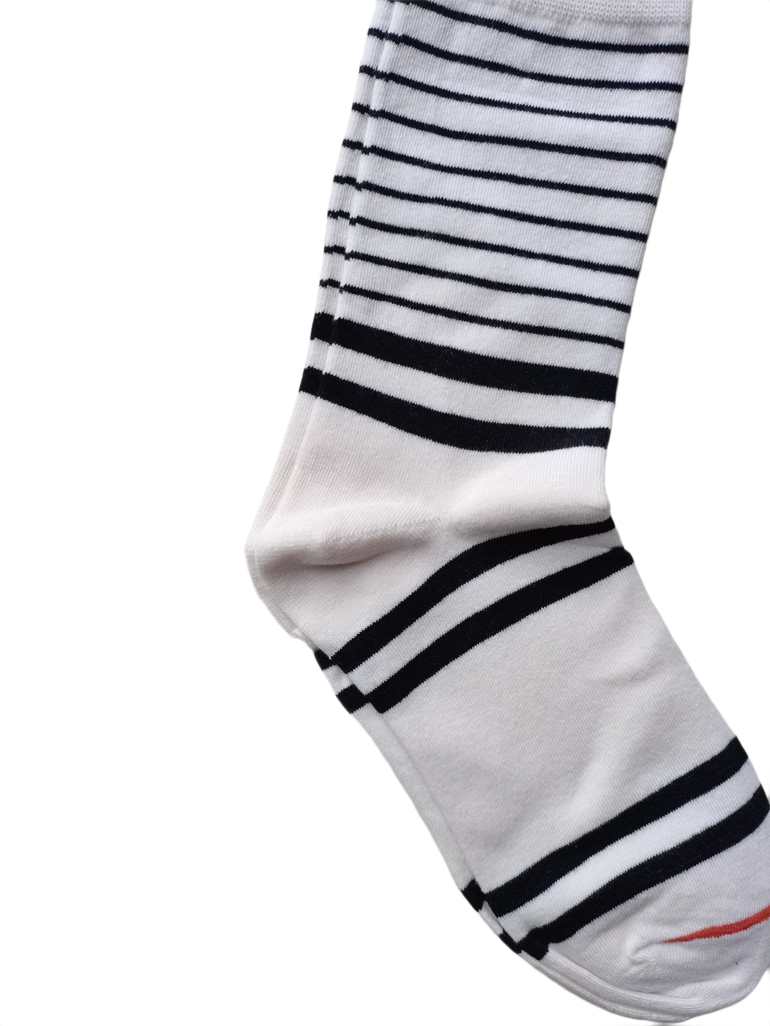 White Striped Crew Socks